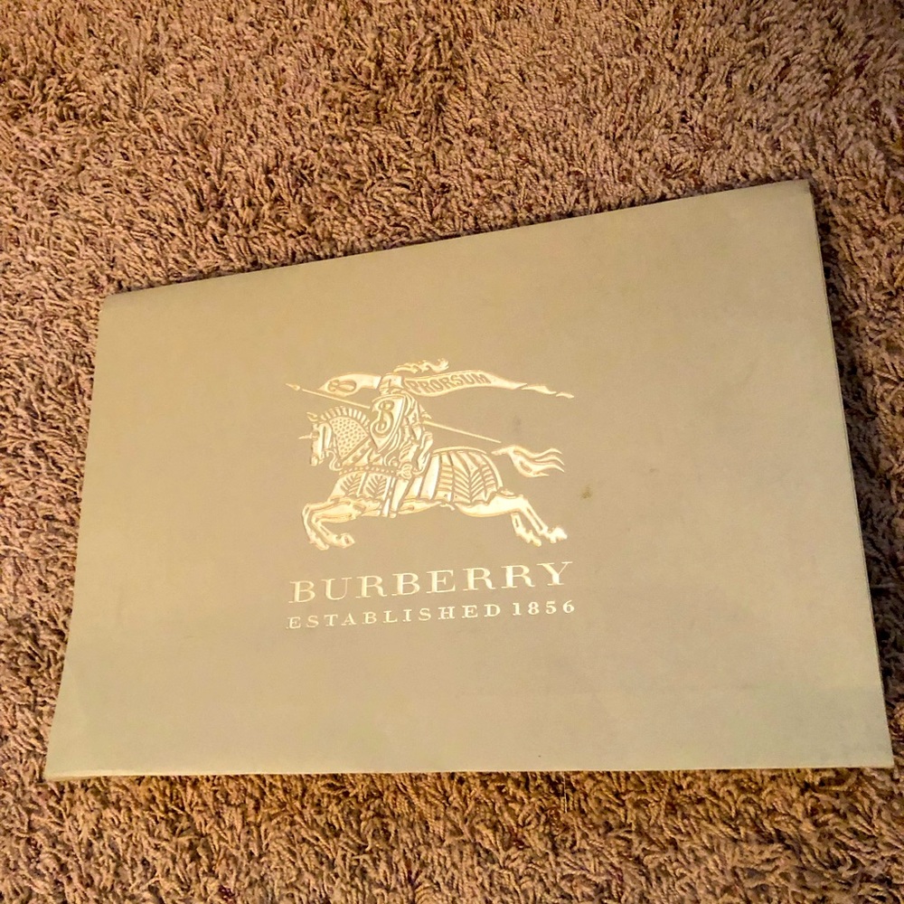 Burberry empty envelope logo embossed bag